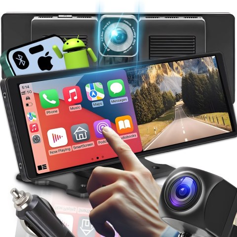 Radio stacja multimedialna samochodowa apple carplay android kamera zestaw er1077