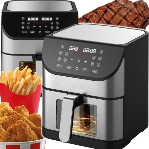 Frytkownica beztłuszczowa xxl air fryer 8l 1800w wizjer 12 programów - or1308
