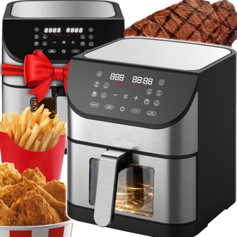 Frytkownica beztłuszczowa xxl air fryer 8l 1800w wizjer 12 programów - or1308