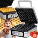 Gofrownica 1400w xxl 2 gofry z regulacją temperatury puszyste gofry solidna - or1330