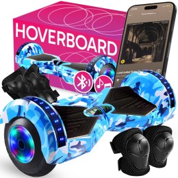 Hoverboard 8 cali deskorolka elektryczna led deska głośnik bt ochraniacze er033