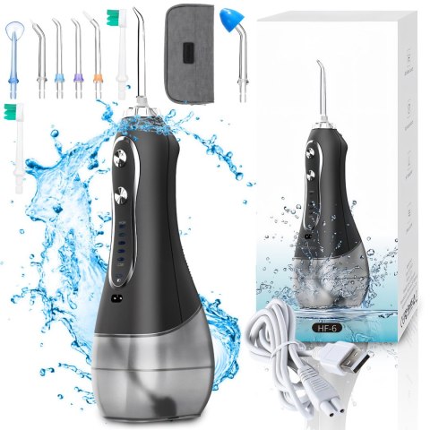 Irygator do zębów bezprzewodowy dentystyczny 5 trybów 8 końcówek 300ml+etui
