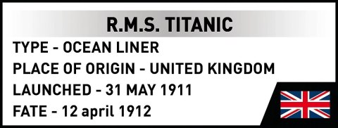 Klocki r.m.s. titanic 848 elementów