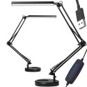 Lampa kreślarska biurkowa do pracy szkoły 3 barwy led regulowana mocna -e143-2