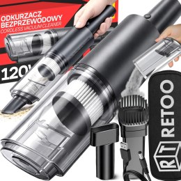 Bezprzewodowy odkurzacz samochodowy 120w ręczny mocny filtr hepa+końcówki - or1337