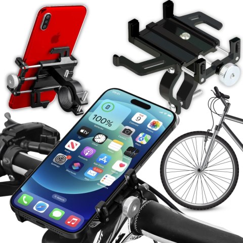 Mocny aluminiowy uniwersalny uchwyt na telefon do roweru hulajnogi motocykla - sr252