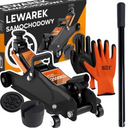 Podnośnik samochodowy żaba lewarek niskoprofilowy punktowy 2500 kg solidny mr179