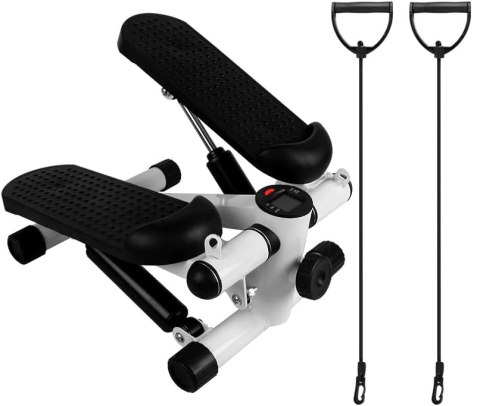 Stepper steper prosty z linkami do ćwiczeń licznik lcd regulacja fitness