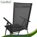 Krzesło ogrodowe składane czarne 2szt. Gardlov