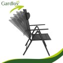 Krzesło ogrodowe składane czarne 2szt. Gardlov