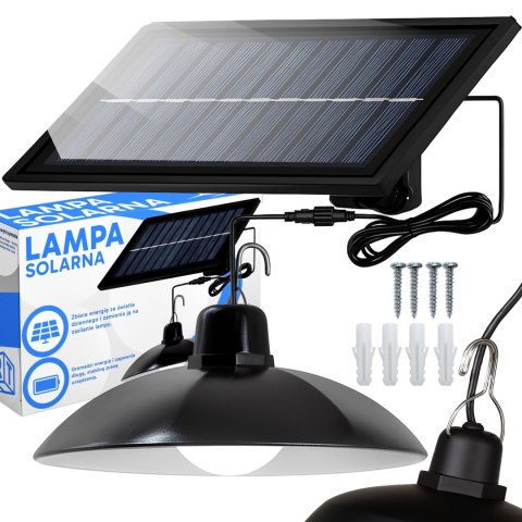 Lampa solarna wisząca żyrandol ogrodowy zewnętrzny wodoodporny 12w - e896