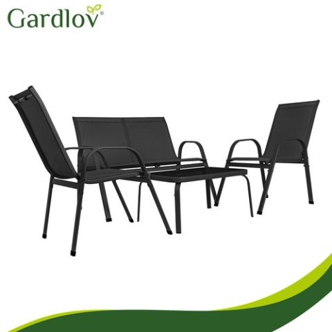 Zestaw mebli balkonowych- czarny Gardlov