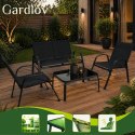 Zestaw mebli balkonowych- czarny Gardlov