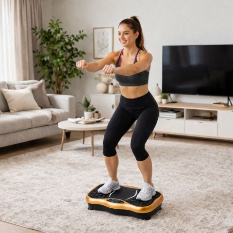 Platforma Wibracyjna Fitness Do Ćwiczeń Treningu Bluetooth Głośniki