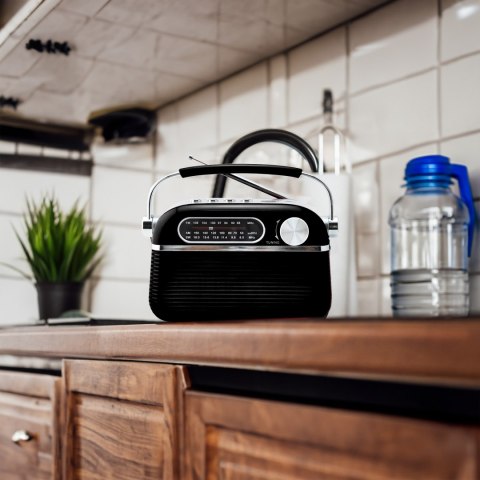 Radio kuchenne retro przenośne sieciowe na baterie strojenie fm am głośnik