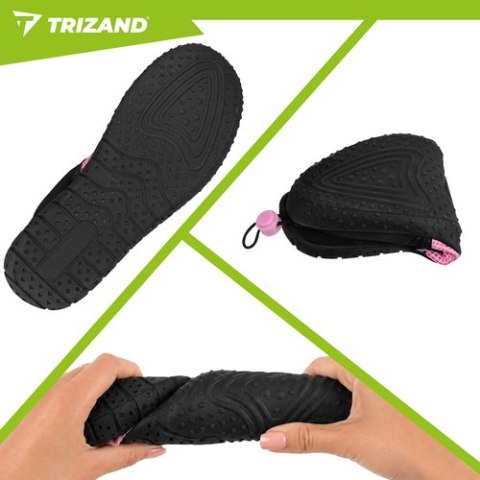 Buty do wody czarno-różowe- rozmiar 38 5mm Trizand