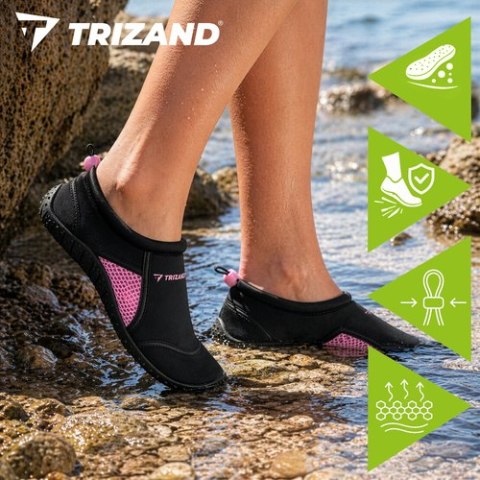 Buty do wody czarno-różowe- rozmiar 38 5mm Trizand