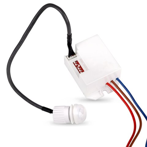 Czujnik ruchu zmierzchu led sensor pir z kablem na podczerwień sonda 360°