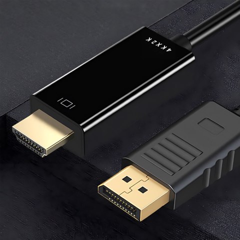 Kabel przejściówka hdmi displayport adapter 2.0 pozłacany 1,8 m 4k/60hz