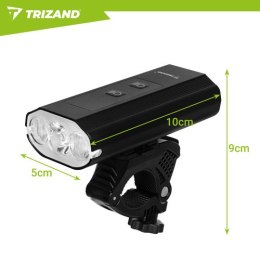 Lampka rowerowa LED 1300lm + tylna lampa Trizand