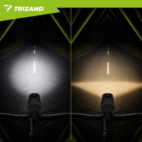 Lampka rowerowa LED 1300lm + tylna lampa Trizand