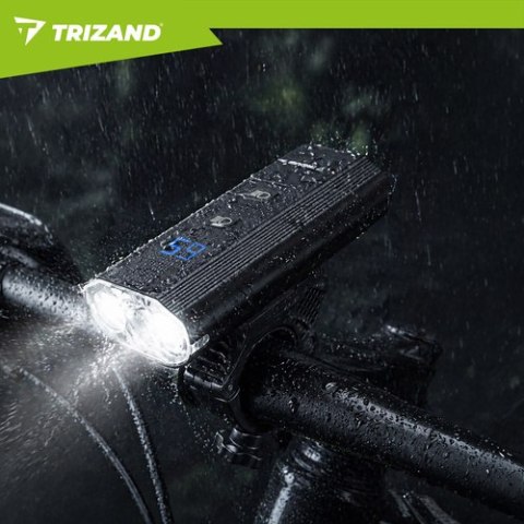 Lampka rowerowa LED 1300lm + tylna lampa Trizand