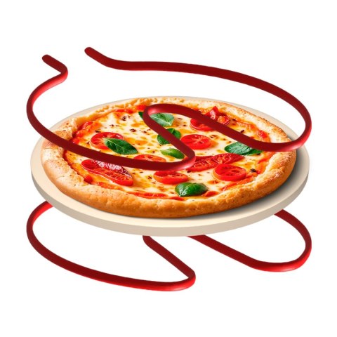 Piec do pizzy TEESA SUPREME, 1200W, 32cm, okienko, wyjmowany kamień