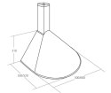 Okap kominowy AKPO WK-5 RONDO TURBO 60 cm | 320 m3/h | LED | biały