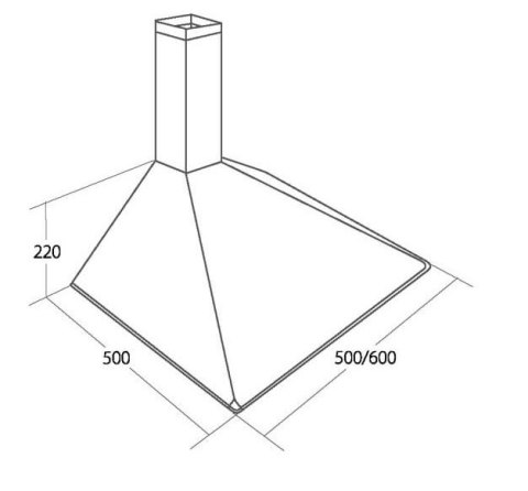 Okap kominowy AKPO WK-5 SOFT 60 cm | LED | biały