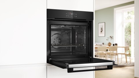 Piekarnik elektryczny Bosch HBA571BB4 Serie 2 71 l + prowadnice HEZ538000 | piroliza | AutoPilot 10 | termoobieg 3D | czarny