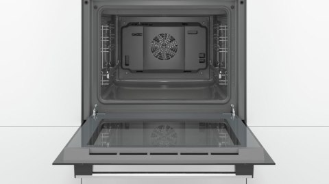 Piekarnik elektryczny Bosch HBF114ES0 Serie 2 66 l | termoobieg 3D | prowadnice teleskopowe | asystent czyszczenia | czarno-sreb