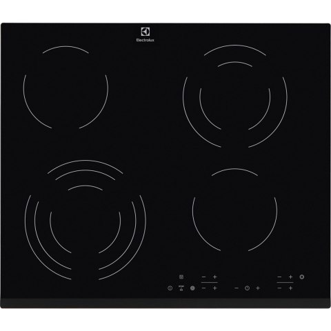Płyta ceramiczna ELECTROLUX EHF6343FOK 60 cm | 4 pola | wskaźnik ciepła resztkowego | timer | czarny