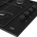 Płyta gazowa Beko HIBG64120SB 60 cm | 4 palniki | zapłon elektryczny | ruszty żeliwne | czarny