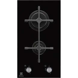 Płyta gazowa Electrolux EGC3322NVK 30 cm | 2 palniki | zapłon elektryczny | ruszty żeliwne | czarny