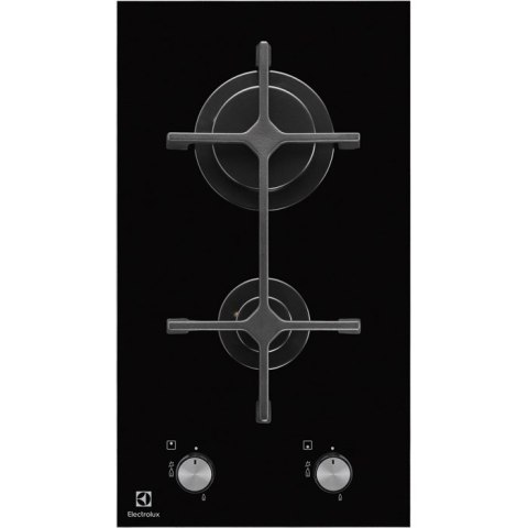 Płyta gazowa Electrolux EGC3322NVK 30 cm | 2 palniki | zapłon elektryczny | ruszty żeliwne | czarny
