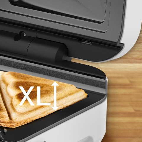 Tefal Snack XL SW7011 toster 850 W Biały, Stal nierdzewna