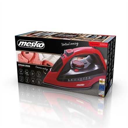 Mesko Żelazko parowe Mesko MS 5031 2400 W, Pojemność zbiornika na wodę: ml, Stała para 40 g/min, Funkcja podwójnego uderzenia pary 70 