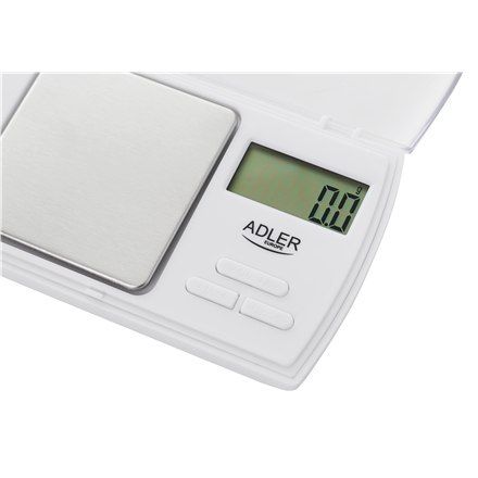 Adler Adler | Waga precyzyjna | AD 3161 | Maksymalna waga (nośność) 0,5 kg | Dokładność 0,01 g | Biały