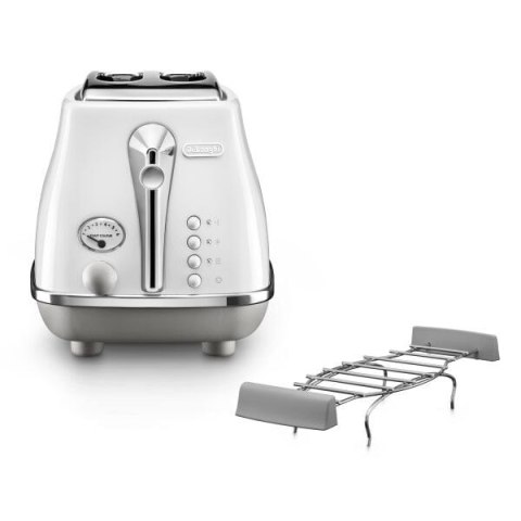 Toster DeLonghi CTOC2103.W Icona Capitals 900W Biały