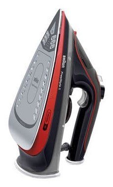 Braun TexStyle 5 SI 5057 RD Żelazko parowe Płyta ceramiczna 2700 W Czarny, Czerwony