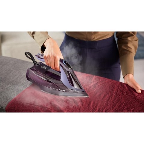 Philips | DST8021/30 | Żelazko parowe | Ciągła para 55 g/min | Wydajność silnego uderzenia pary 240 g/min | Purpura