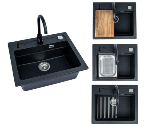 SINK ATROX30 G91 WITH MIXER BLACK