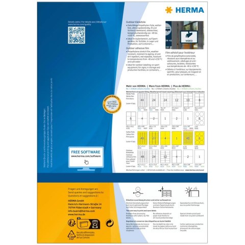 HERMA 9538 samoprzylepne etykiety Prostokąt Biały 480 szt.