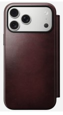NOMAD Modern Leather Folio - skórzane etui do iPhone 17 Pro Max kompatybilne z MagSafe, skóra Horween (burgundy)