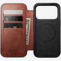 NOMAD Modern Leather Folio - skórzane etui do iPhone 17 Pro kompatybilne z MagSafe, skóra Horween (olde dublin)