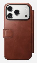NOMAD Modern Leather Folio - skórzane etui do iPhone 17 Pro kompatybilne z MagSafe, skóra Horween (olde dublin)
