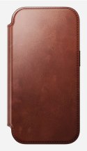 NOMAD Modern Leather Folio - skórzane etui do iPhone 17 Pro kompatybilne z MagSafe, skóra Horween (olde dublin)