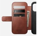 NOMAD Modern Leather Folio - skórzane etui do iPhone 17 Pro kompatybilne z MagSafe, skóra Horween (olde dublin)