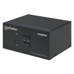 TECHLY Przełącznik KVM 2x1 HDMI/USB 4K Dual-Video z USB 2.0 153522