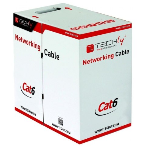 TECHLY Kabel skrętka Cat6 F/UTP linka 305 m 100% Cu szary ITP-C6F-FL